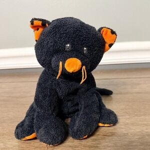 Ty Pluffies Trickery Kitty Cat Halloween Plush Tylux 2008 Sewn Eyes Soft Black